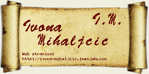 Ivona Mihaljčić vizit kartica